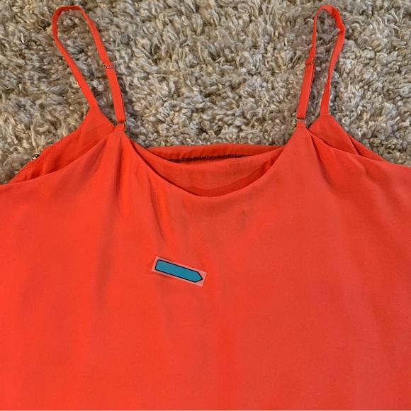 Sam Edelman Orange Tank With Rhinestone Details Women’s Size Small - Picture 10 of 10